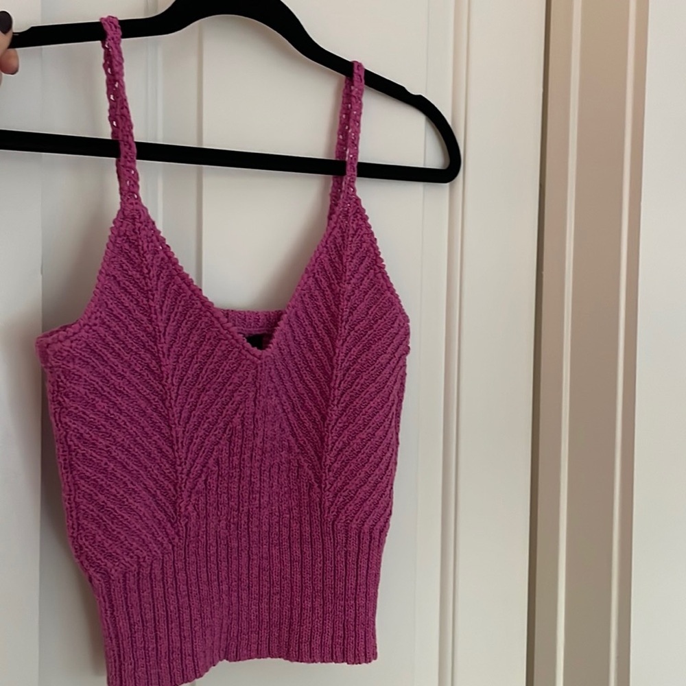 Knit crop tank top. NWT